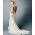 Sexy Mermaid Wedding Dresses Low Back Mermaid Wedding Gowns Lace Bride Dress